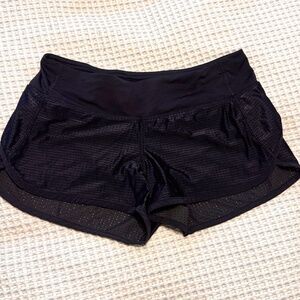 Lululemon Rare Mesh Speed Up Shorts size 4 low-rise Black